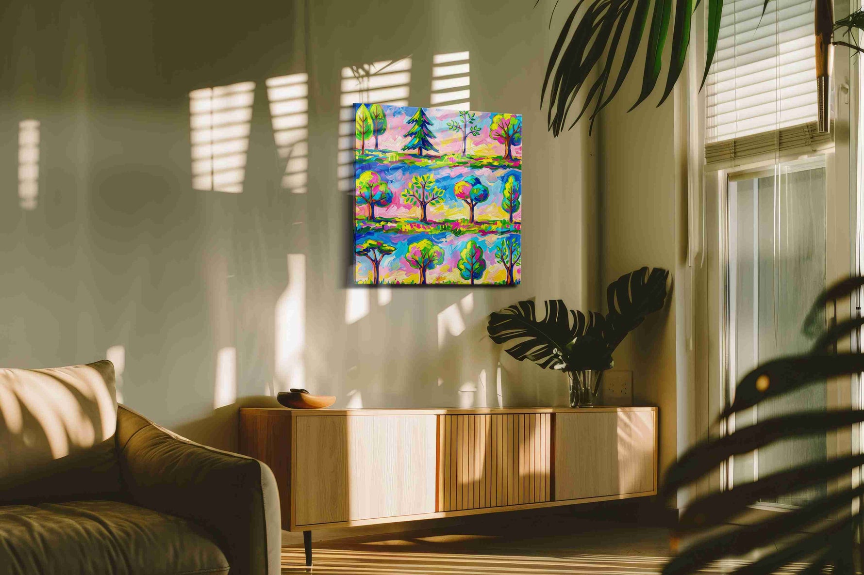 Symphony of Seasons spring canvas print, on wall, lifestyle preview