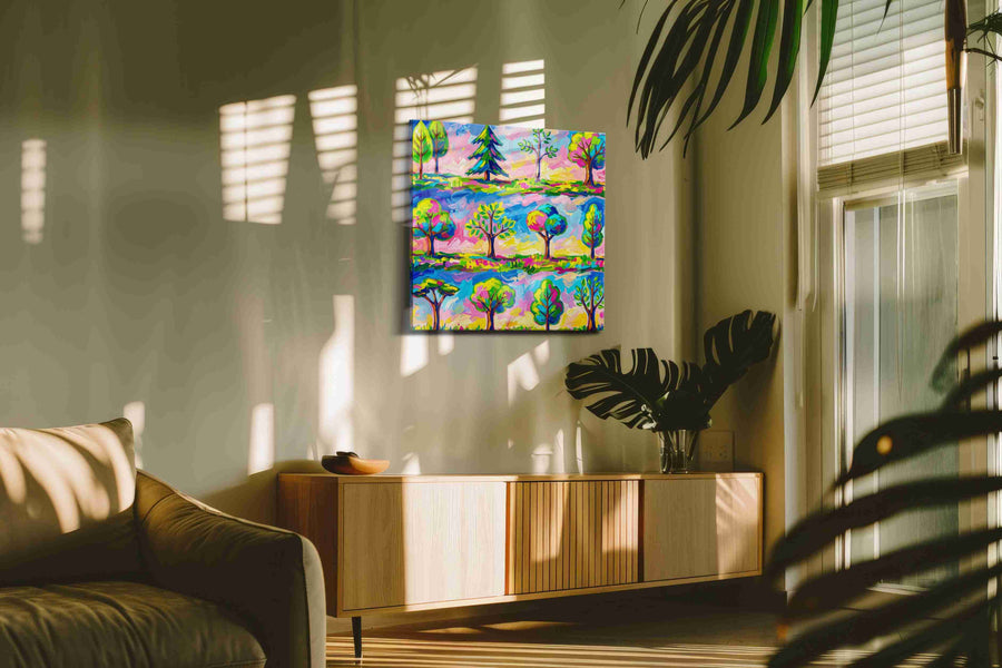 Symphony of Seasons spring canvas print, on wall, lifestyle preview