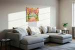 Whimsical Blossoms and Chirping Melodies spring canvas print, gallery-wrapped, ready to hang — view 3