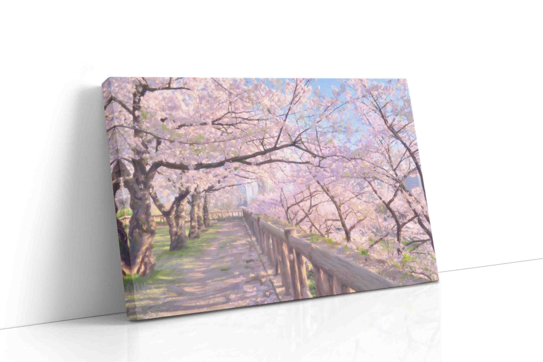 Whispers of Cherry Blossoms - Spring, Spring Wall Art, Seasonal Canvas Print, Fresh Decor