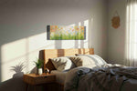 Whispers of Spring Serenade spring canvas print, displayed in a bedroom