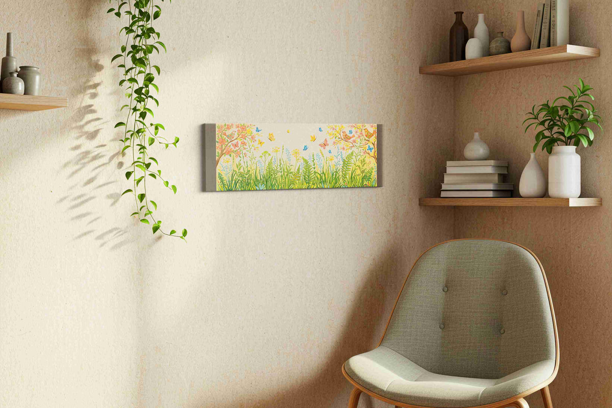 Whispers of Spring Serenade spring canvas print, hanging on wall — view 2