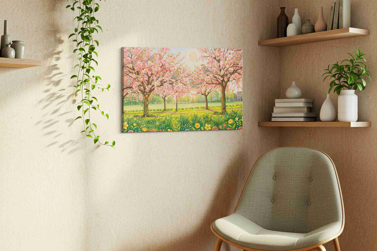 Whispers of Spring Symphony spring canvas print, hanging on wall