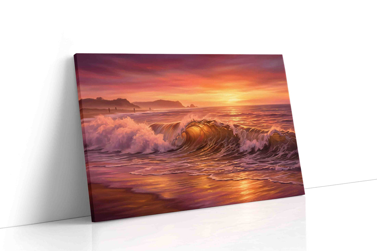 Ember Waves of Harmony beach canvas print, gallery-wrapped, ready to hang