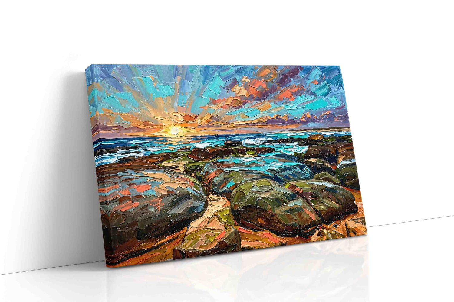 Eternal Coastal Symphony beach canvas print, gallery-wrapped, ready to hang