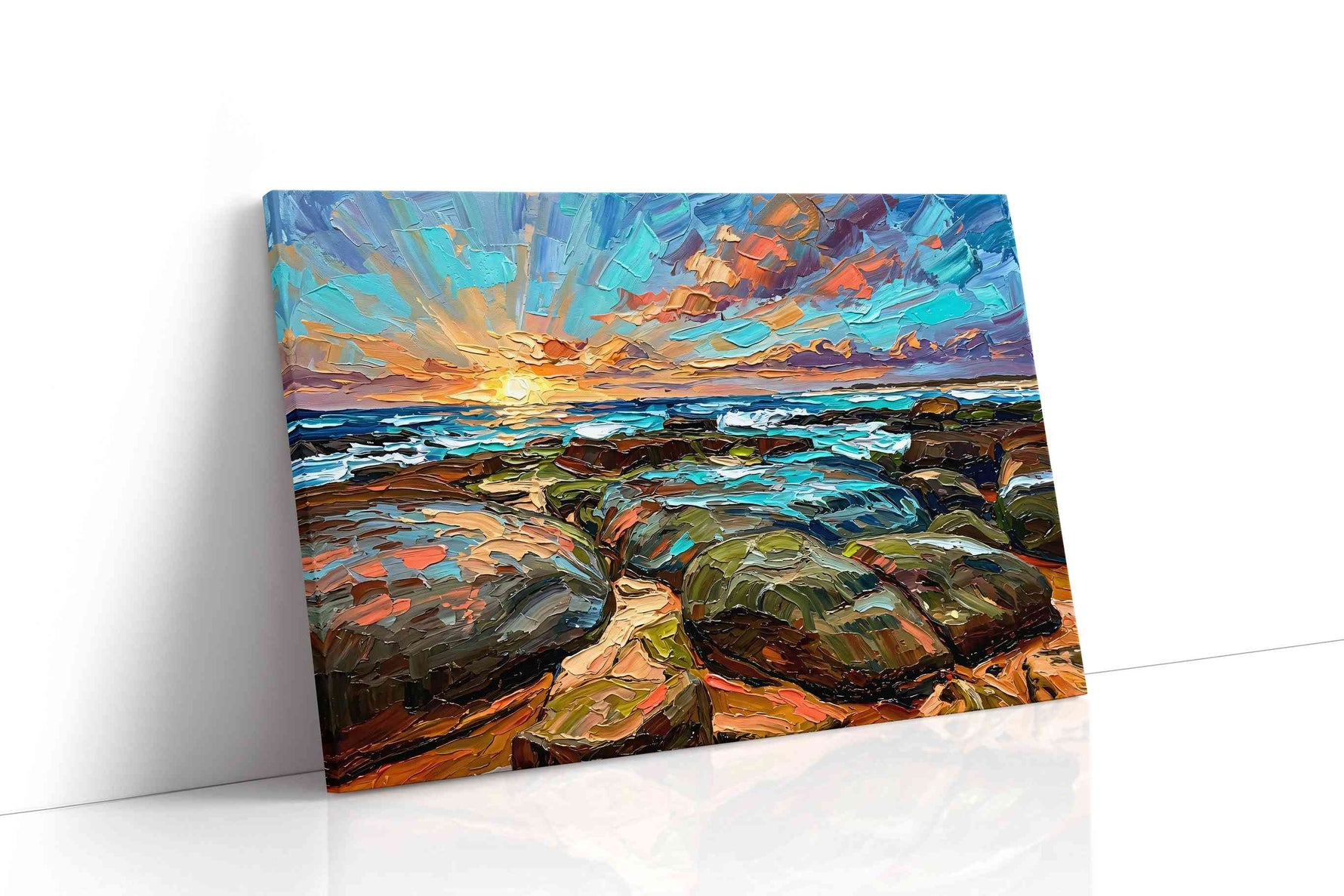 Eternal Coastal Symphony beach canvas print gallery-wrapped landscape canvas studio shot