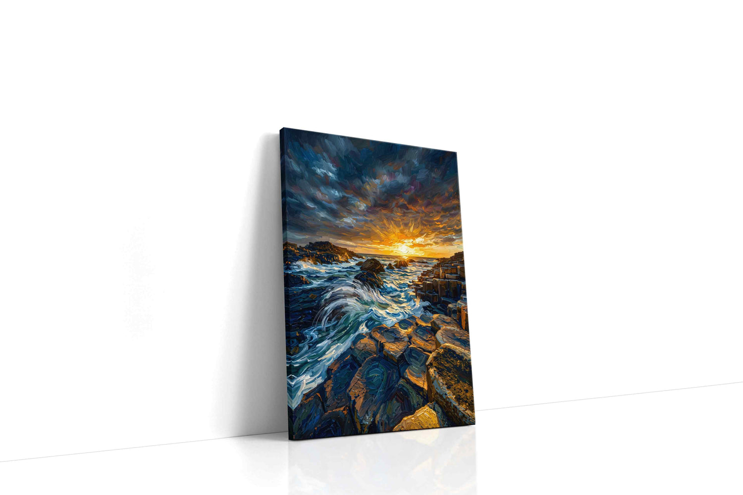 Eternal Dance of Waves and Stone ocean canvas print, gallery-wrapped, ready to hang