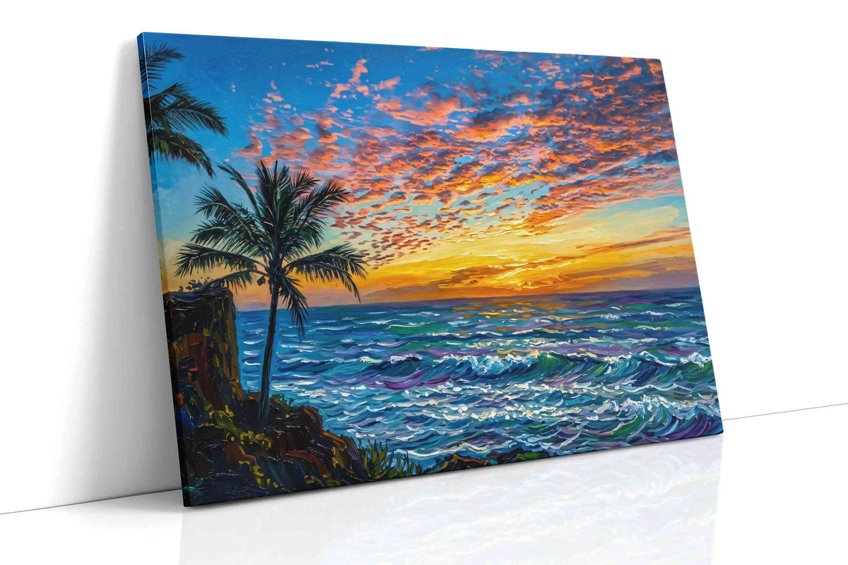Eternal Oceanic Twilight ocean canvas print, gallery-wrapped, ready to hang