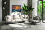 Eternal Waves of Sunrise ocean canvas print, on wall, lifestyle preview