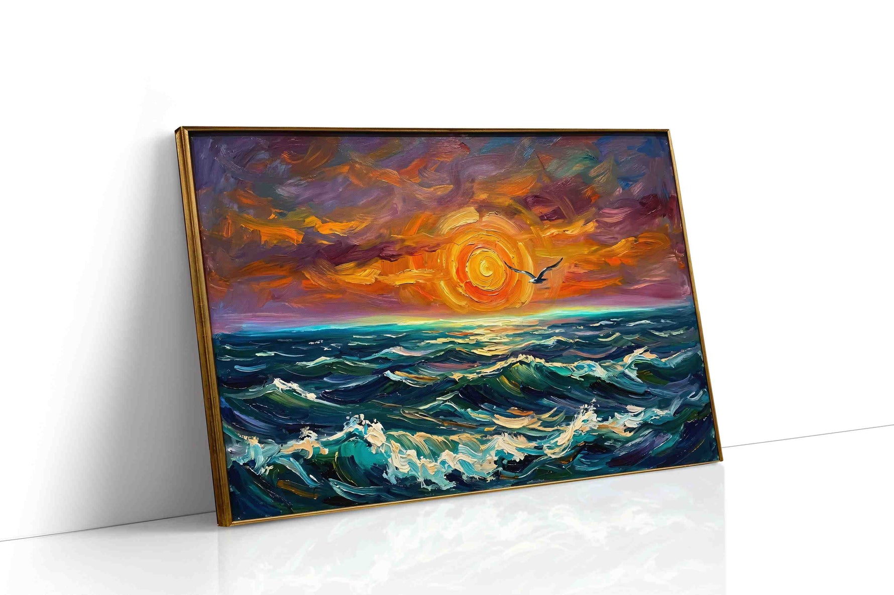 Eternal Waves of Sunrise ocean canvas print, gallery-wrapped, ready to hang