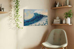 Ethereal Ocean Surge ocean canvas print in a living room scene