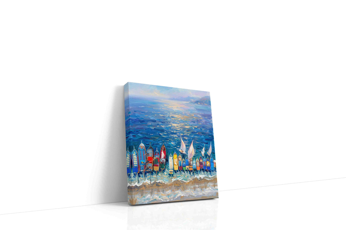 Serenade of Sails at Sunset sailing canvas print gallery-wrapped portrait canvas studio shot