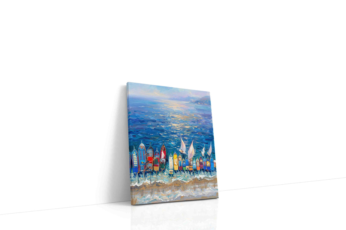 Serenade of Sails at Sunset sailing canvas print, gallery-wrapped, ready to hang