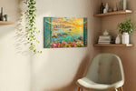 Sunset Vista from the Cottage summer canvas print, hanging on wall — view 2