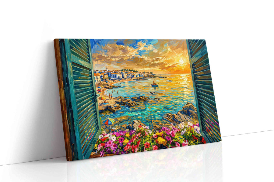 Sunset Vista from the Cottage summer canvas print gallery-wrapped landscape canvas studio shot