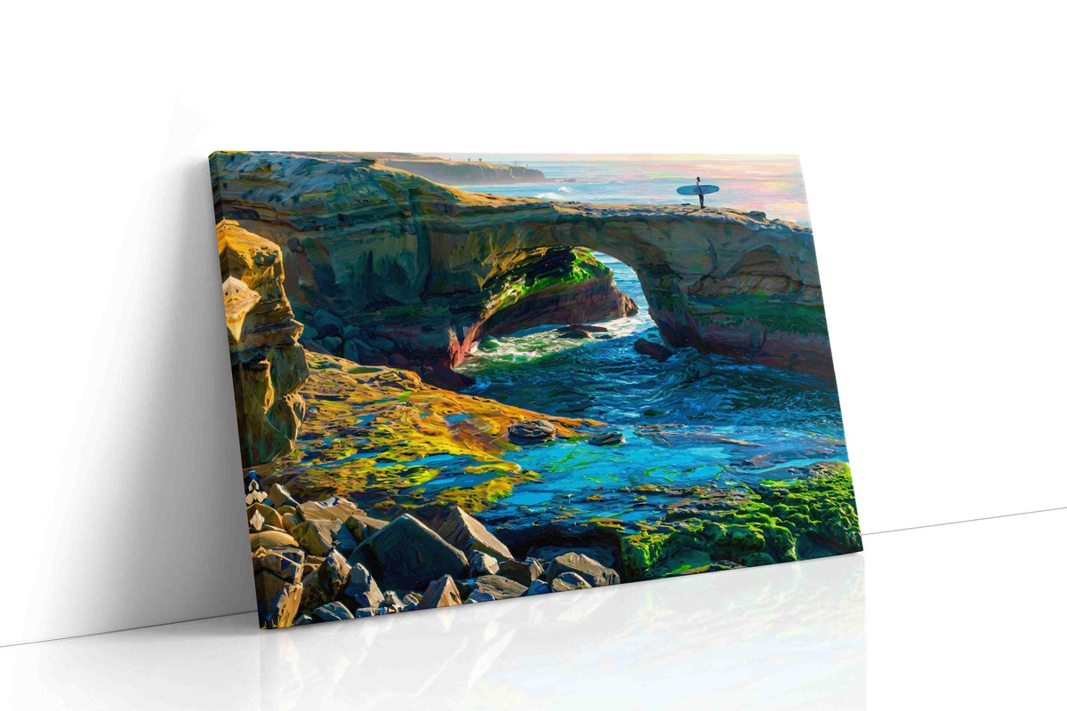 Surf's Edge Dreamscape ocean canvas print, gallery-wrapped, ready to hang