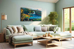 Surf's Edge Dreamscape ocean canvas print, hanging on wall