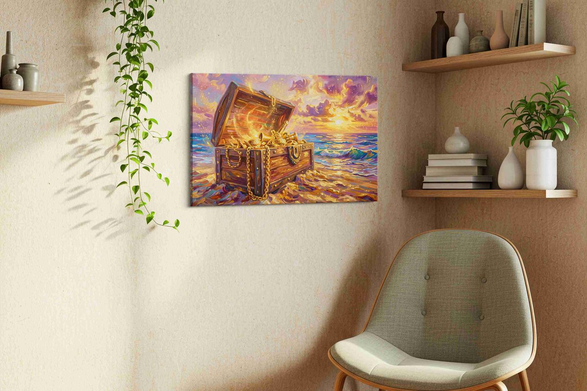 Treasure of the Endless Horizon fortune canvas print, hanging on wall — view 2