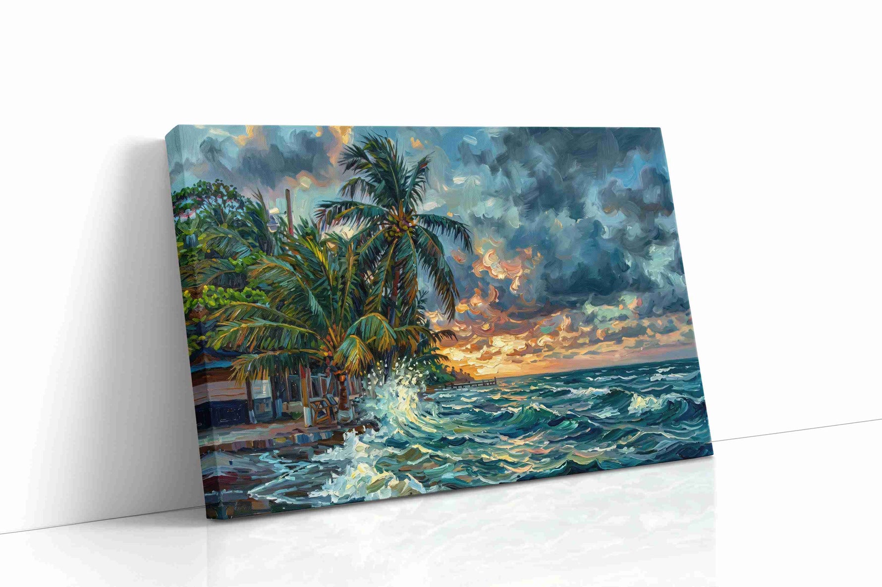Tropical Storm Symphony ocean canvas print gallery-wrapped landscape canvas studio shot