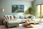 Tropical Storm Symphony ocean canvas print, hanging on wall