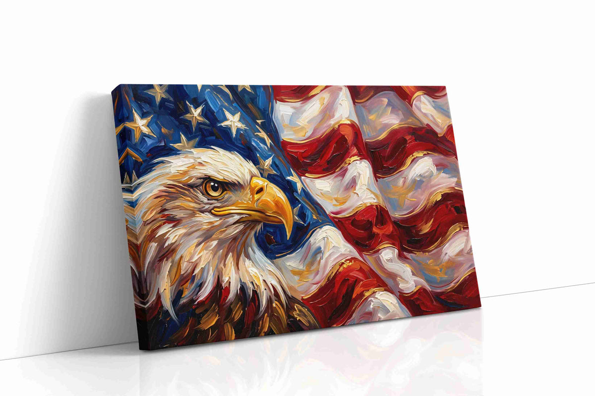 Majestic Freedom's Gaze patriotic canvas print gallery-wrapped landscape canvas studio shot