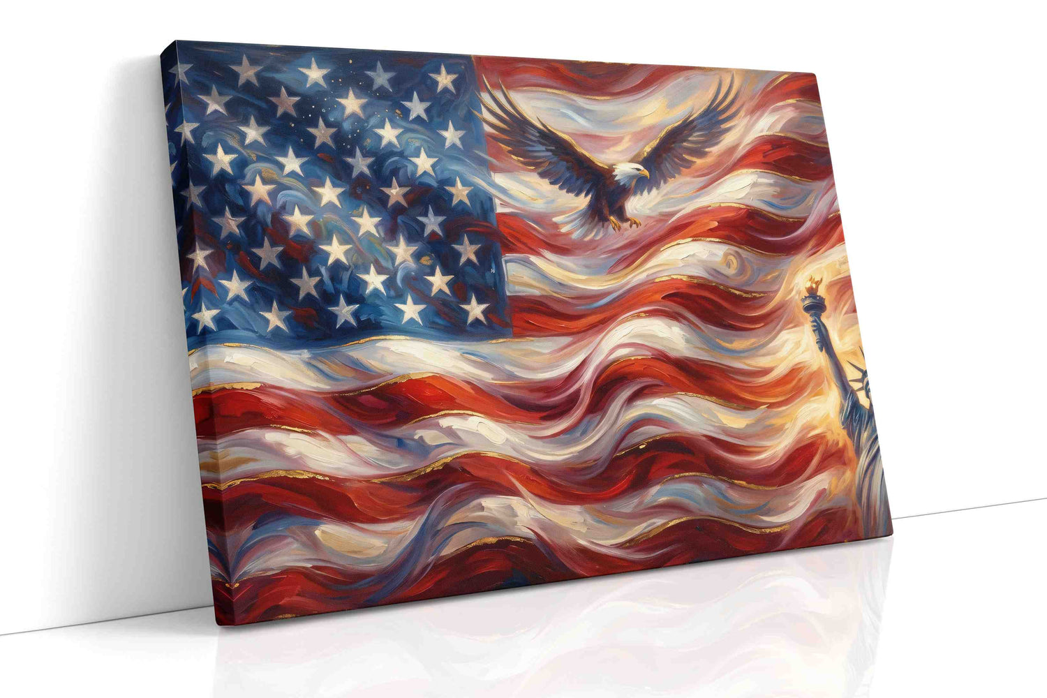 Stars of Liberty patriotic canvas print, gallery-wrapped, ready to hang