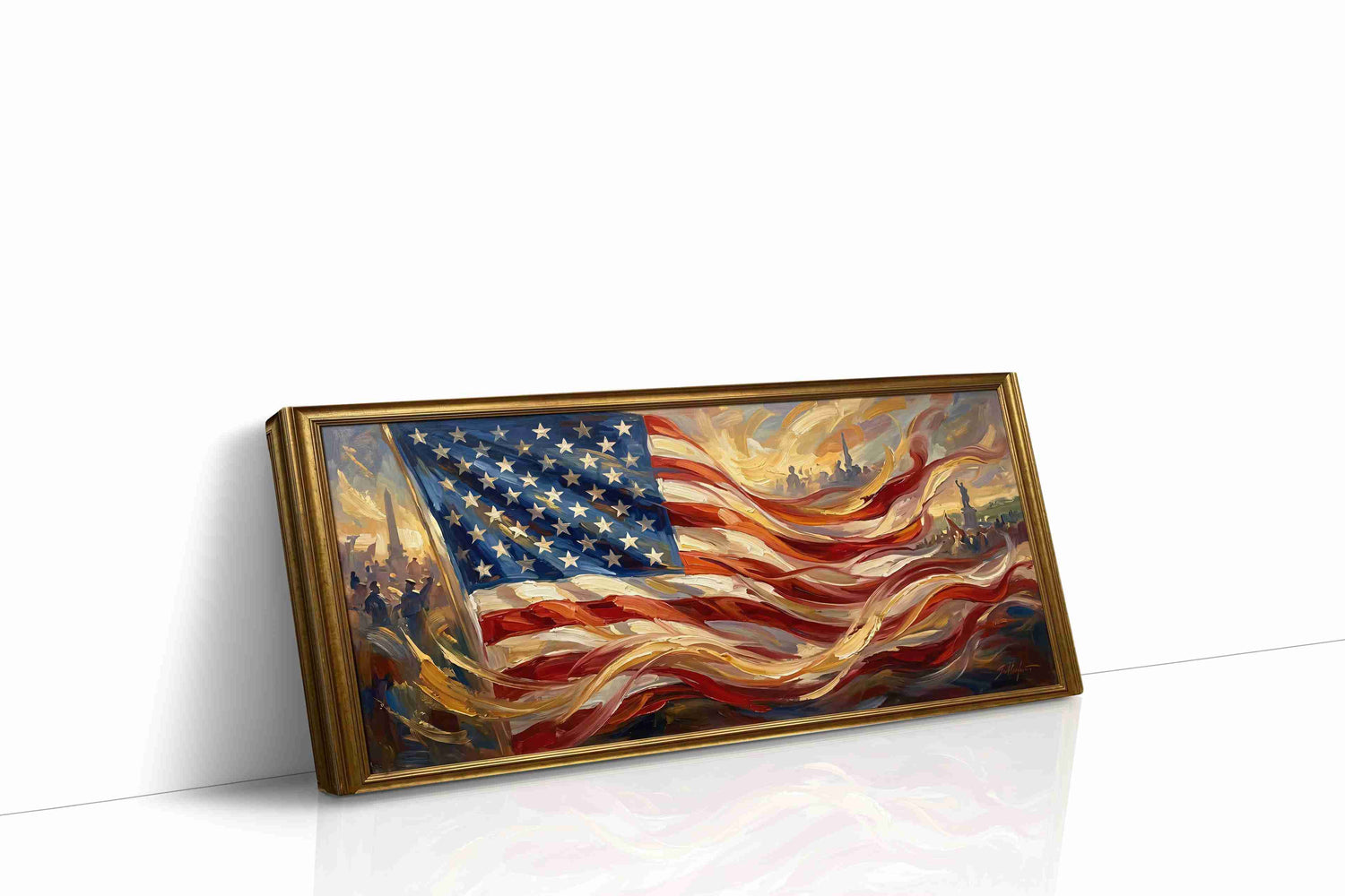 Waves of Freedom patriotic canvas print, gallery-wrapped, ready to hang