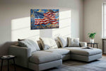 Whispers of Freedom patriotic canvas print in a living room scene