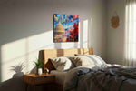 Whispers of Liberty patriotic canvas print, displayed in a bedroom
