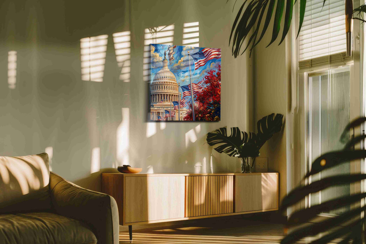 Whispers of Liberty patriotic canvas print, on wall, lifestyle preview