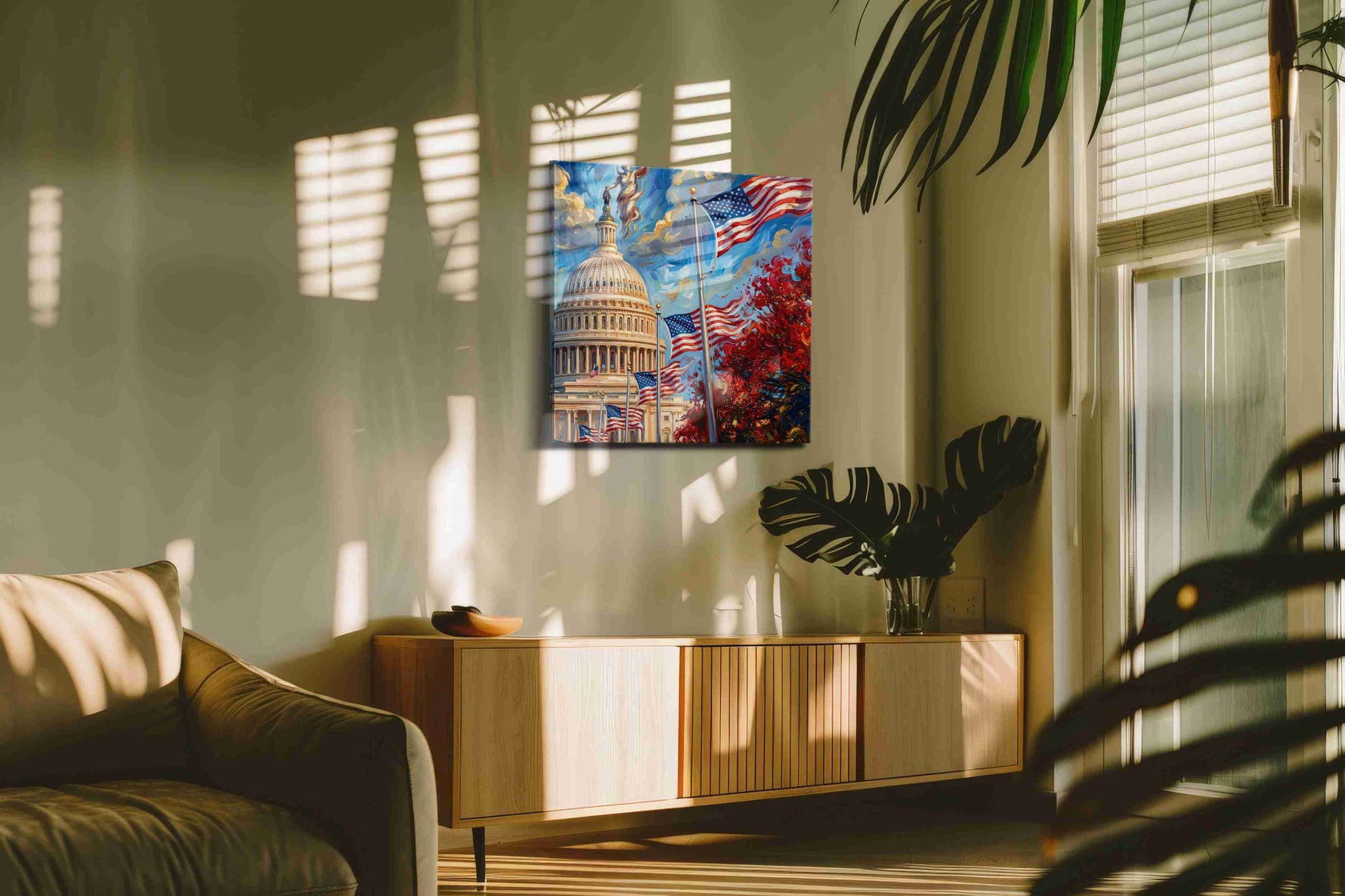 Whispers of Liberty patriotic canvas print, on wall, lifestyle preview
