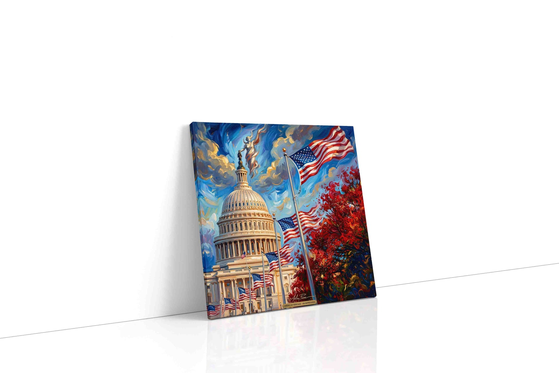 Whispers of Liberty patriotic canvas print gallery-wrapped square canvas studio shot