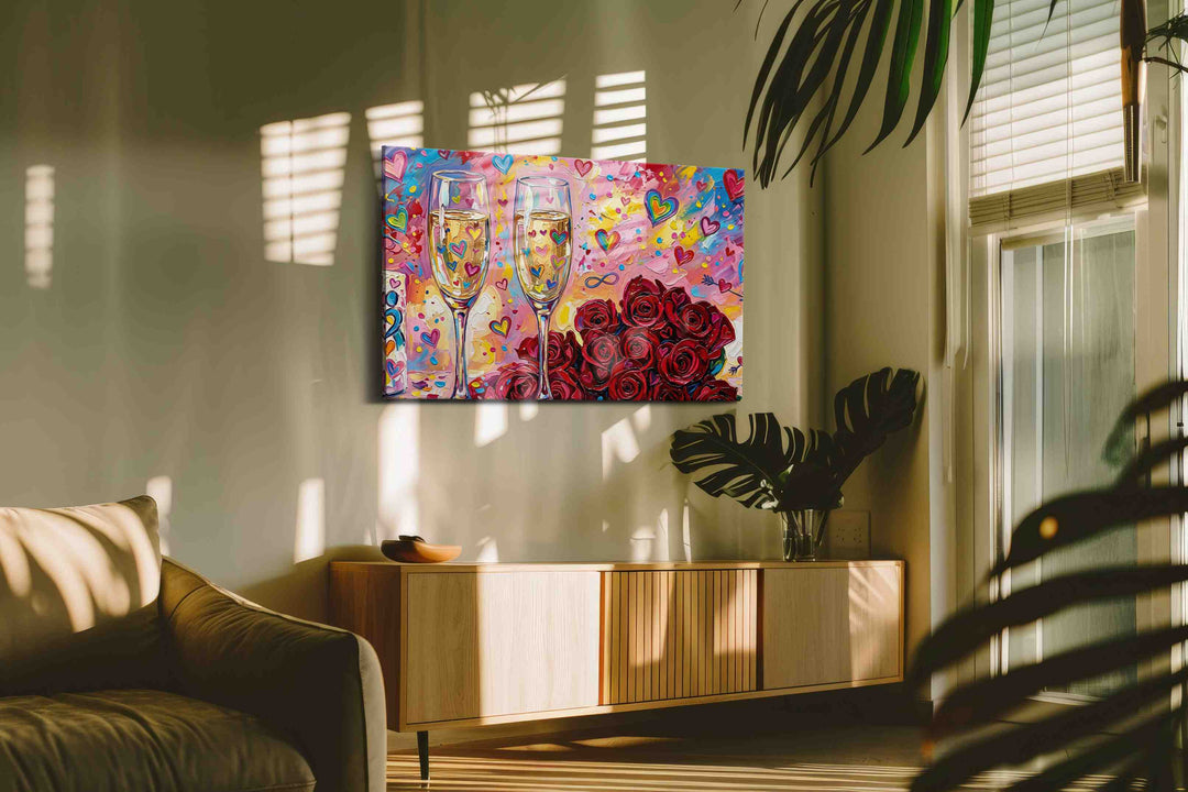 Eternal Celebration of Love - Romantic Wall Art, Couples Canvas Art, Bedroom Wall Decor
