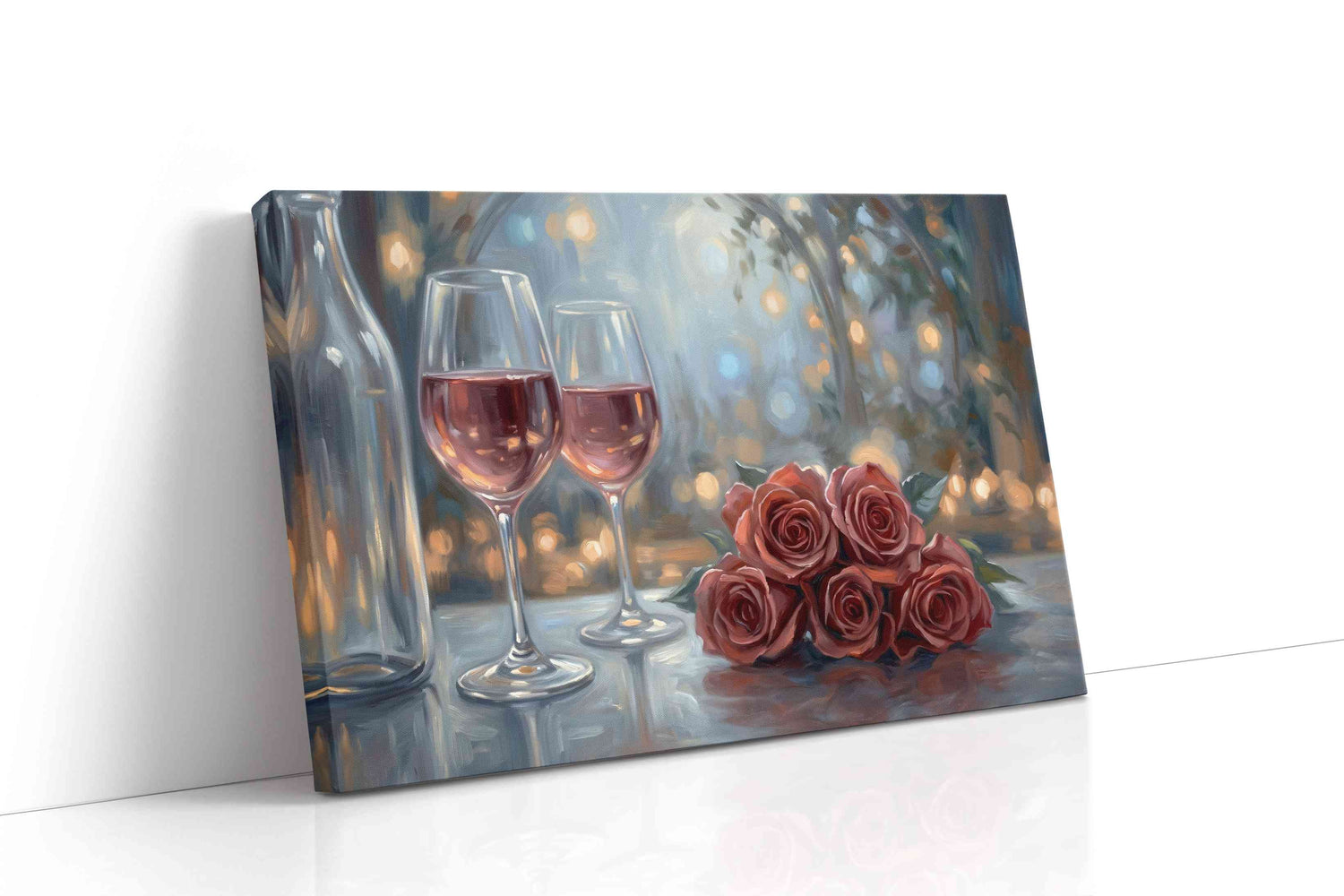 Ethereal Evening Toast romance canvas print, gallery-wrapped, ready to hang