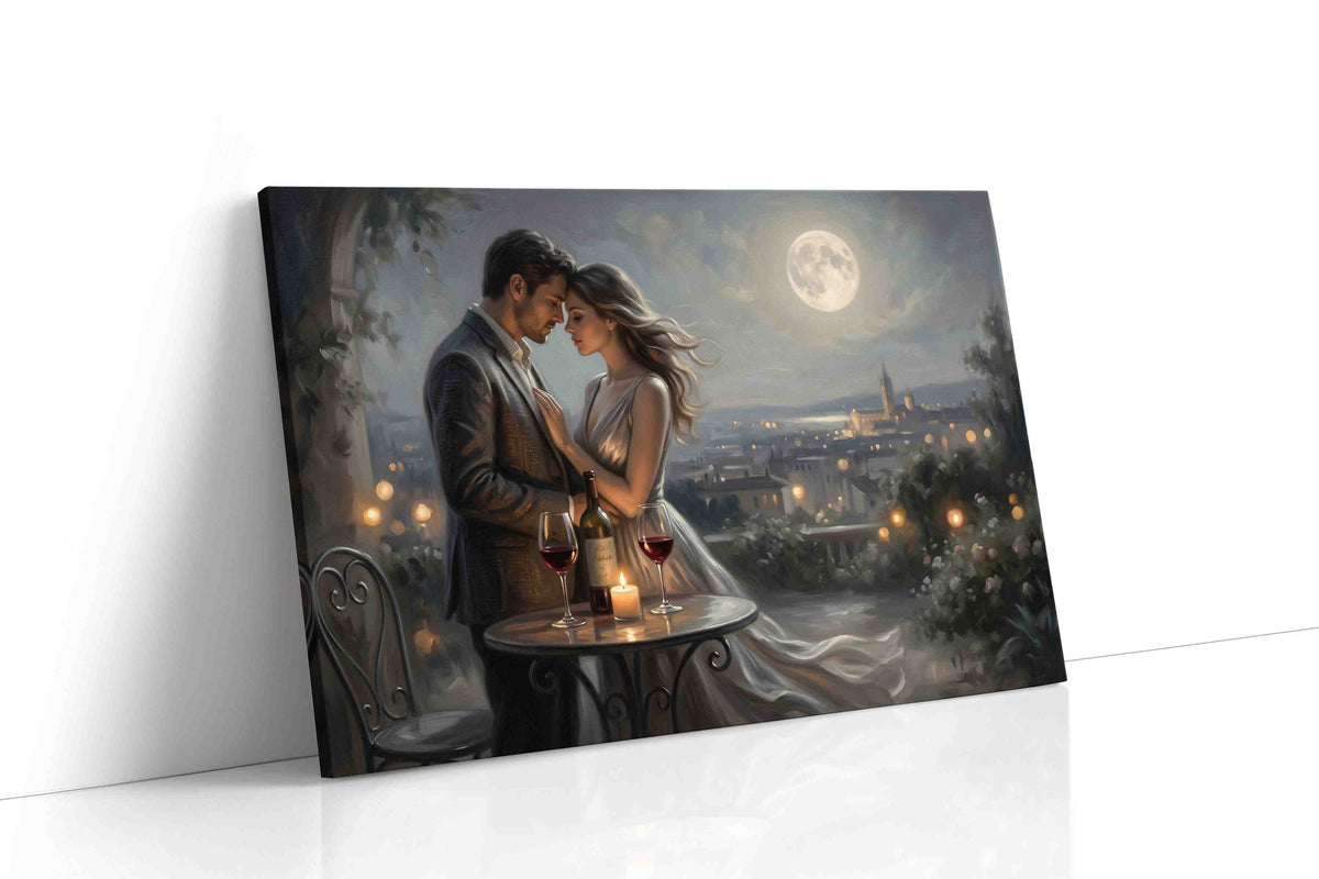 Moonlit Serenade romance canvas print gallery-wrapped landscape canvas studio shot