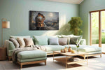 Moonlit Serenade romance canvas print, hanging on wall