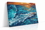 Chasing the Sunset Waves - Nautical Wall Art, Sailing Canvas Print, Maritime Decor