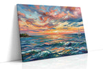 Sailing Through Vibrant Horizons ocean canvas print, gallery-wrapped, ready to hang