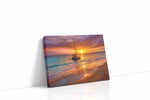 Sailing into Sunset Serenity beach canvas print gallery-wrapped landscape canvas studio shot