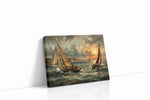 Sunset Regatta Serenity sailing canvas print gallery-wrapped landscape canvas studio shot
