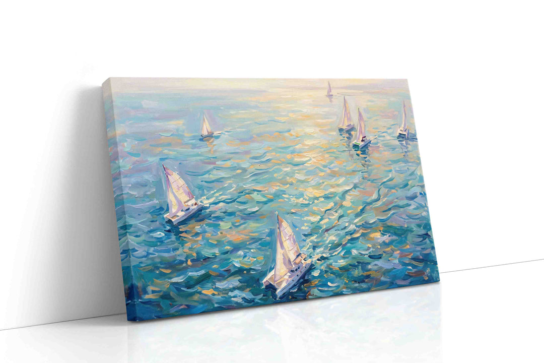 Whispers of the Sea Breeze - Nautical Wall Art, Sailing Canvas Print, Maritime Decor