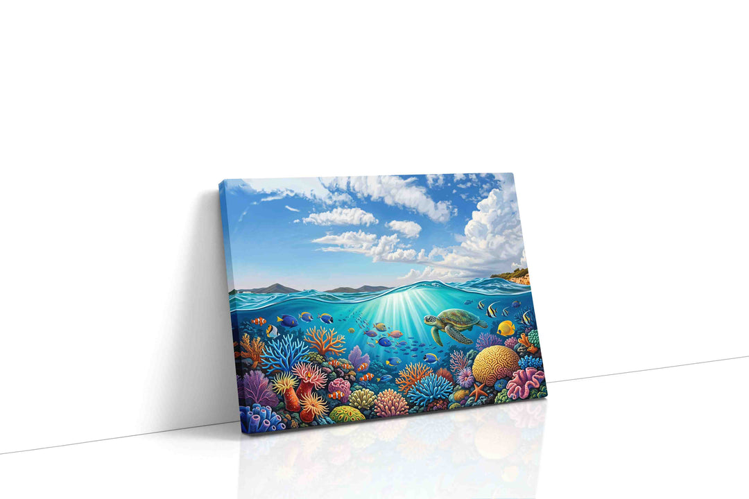Harmony Beneath the Waves - Sea Life Wall Art, Marine Canvas Print, Ocean Animal Art