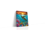 Ocean Symphony at Sunset sealife canvas print gallery-wrapped portrait canvas studio shot