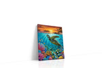 Ocean Symphony at Sunset sealife canvas print, gallery-wrapped, ready to hang