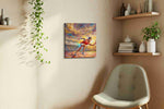 Velocity Burst sports canvas print, displayed in a living room