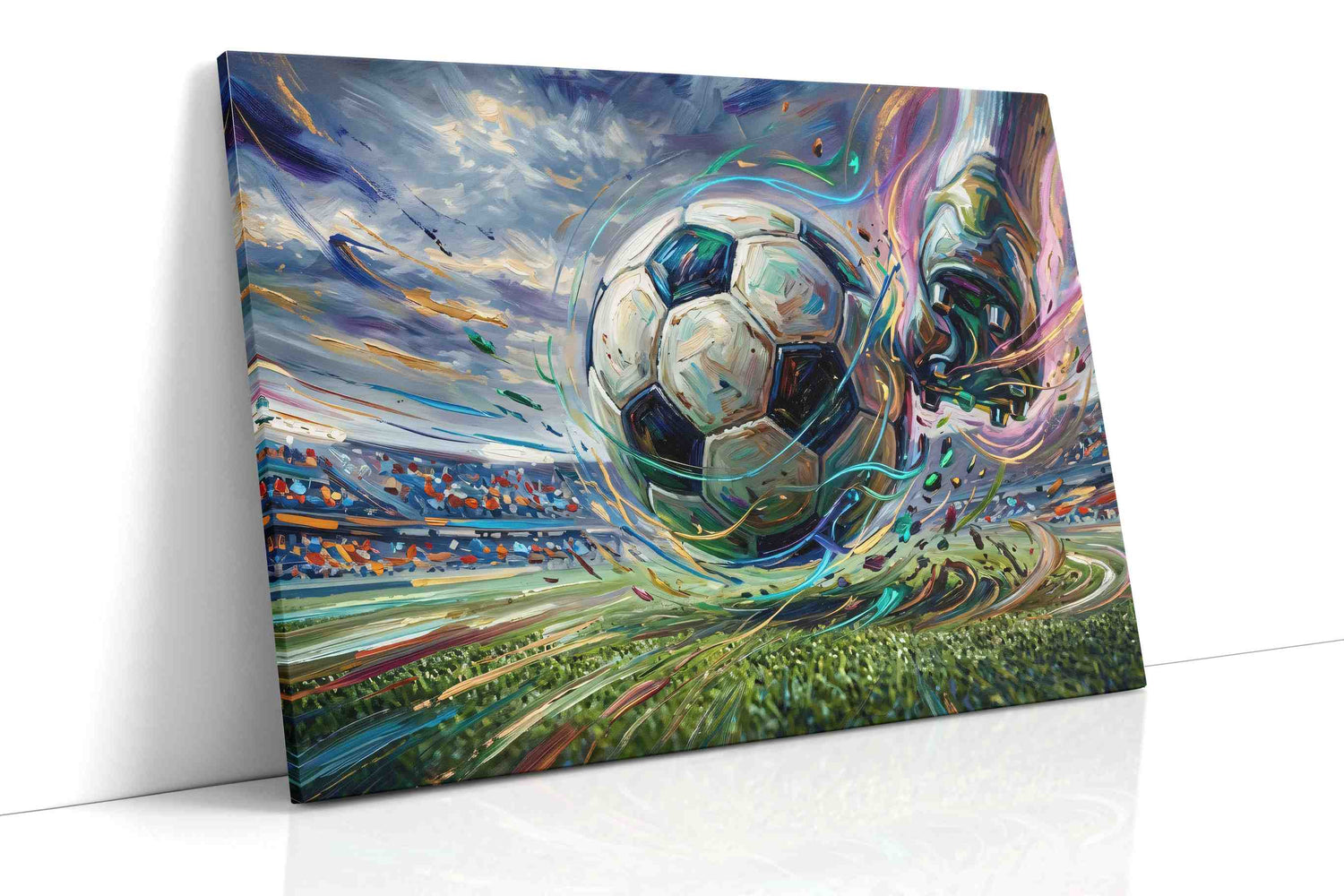 Whirlwind Goal sports canvas print, gallery-wrapped, ready to hang