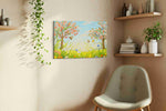Whispers of Springtime Meadows spring canvas print, hanging on wall — view 2