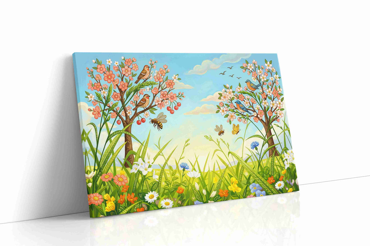 Whispers of Springtime Meadows spring canvas print, gallery-wrapped, ready to hang