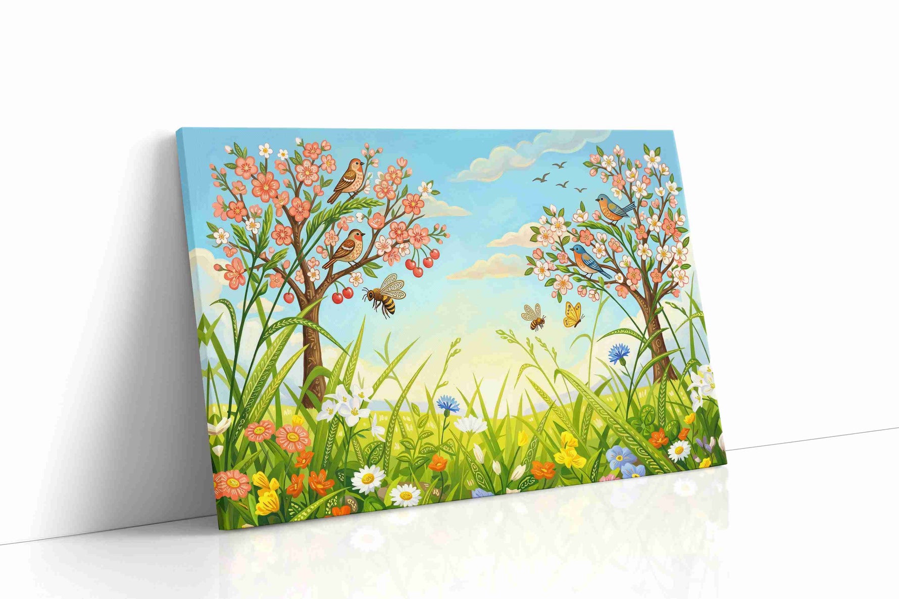 Whispers of Springtime Meadows spring canvas print, gallery-wrapped, ready to hang