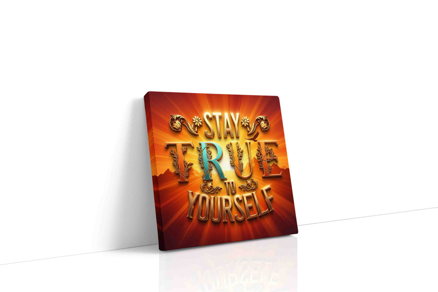 Radiant Self-Reflection motivational canvas print gallery-wrapped square canvas studio shot
